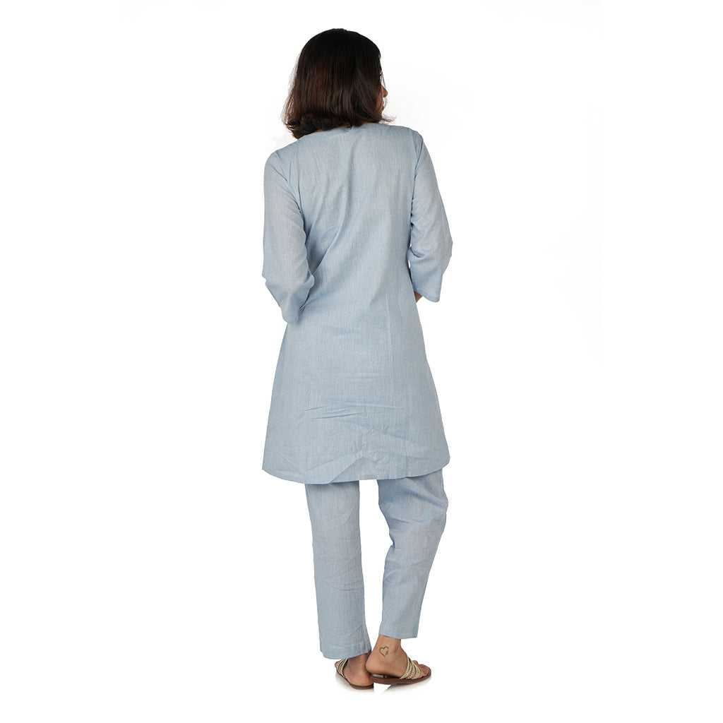 Front pocket kurta with straight