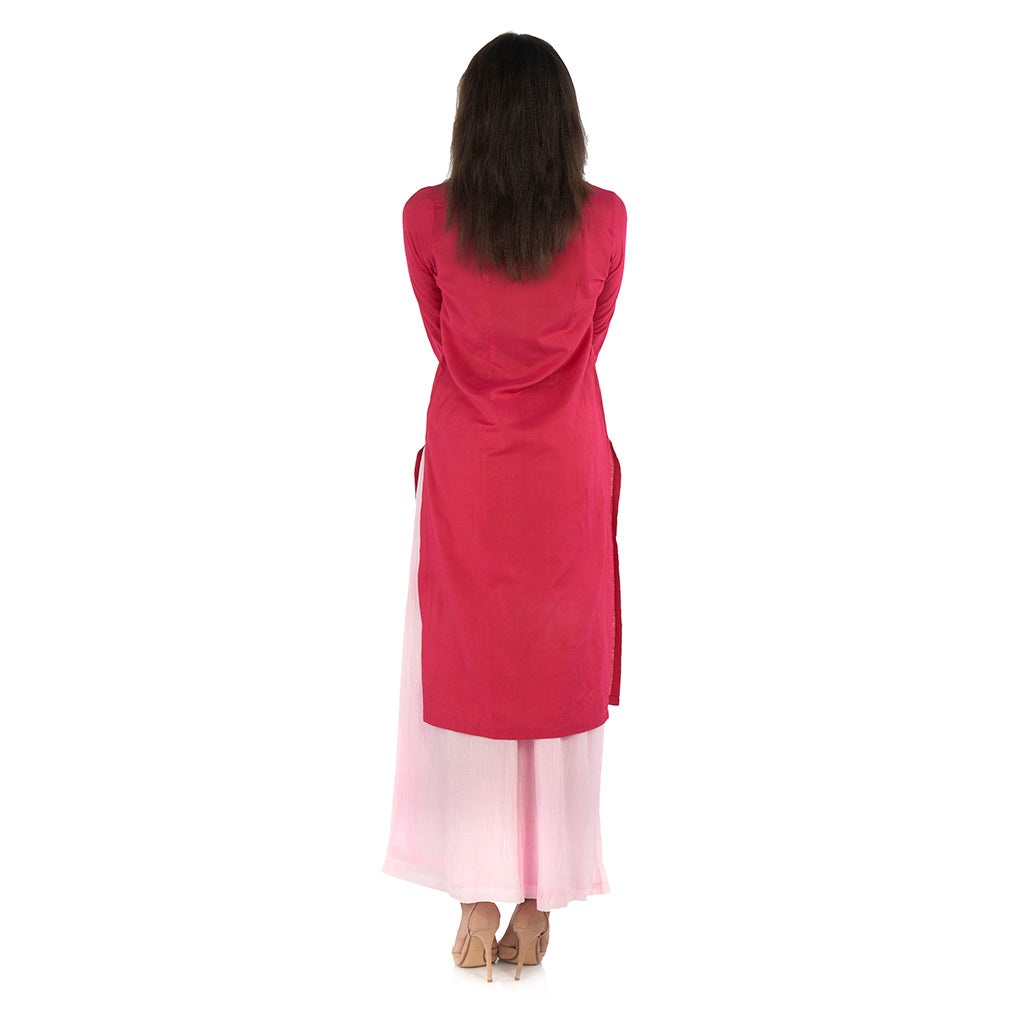 Straight kurta with flared palazzo