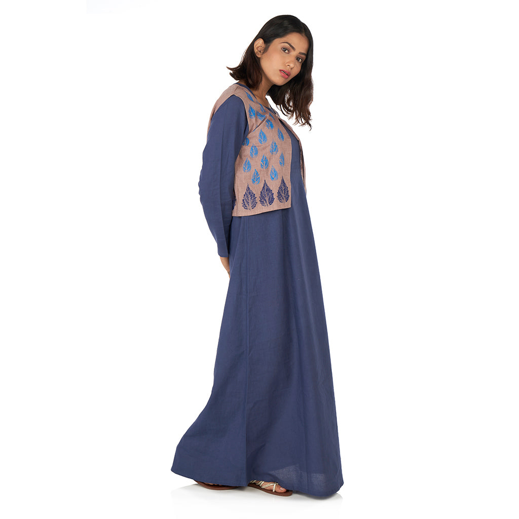 A line maxi dress with jacket