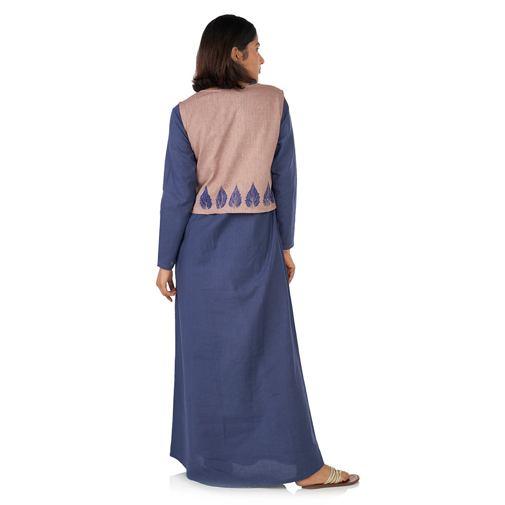 A line maxi dress with jacket