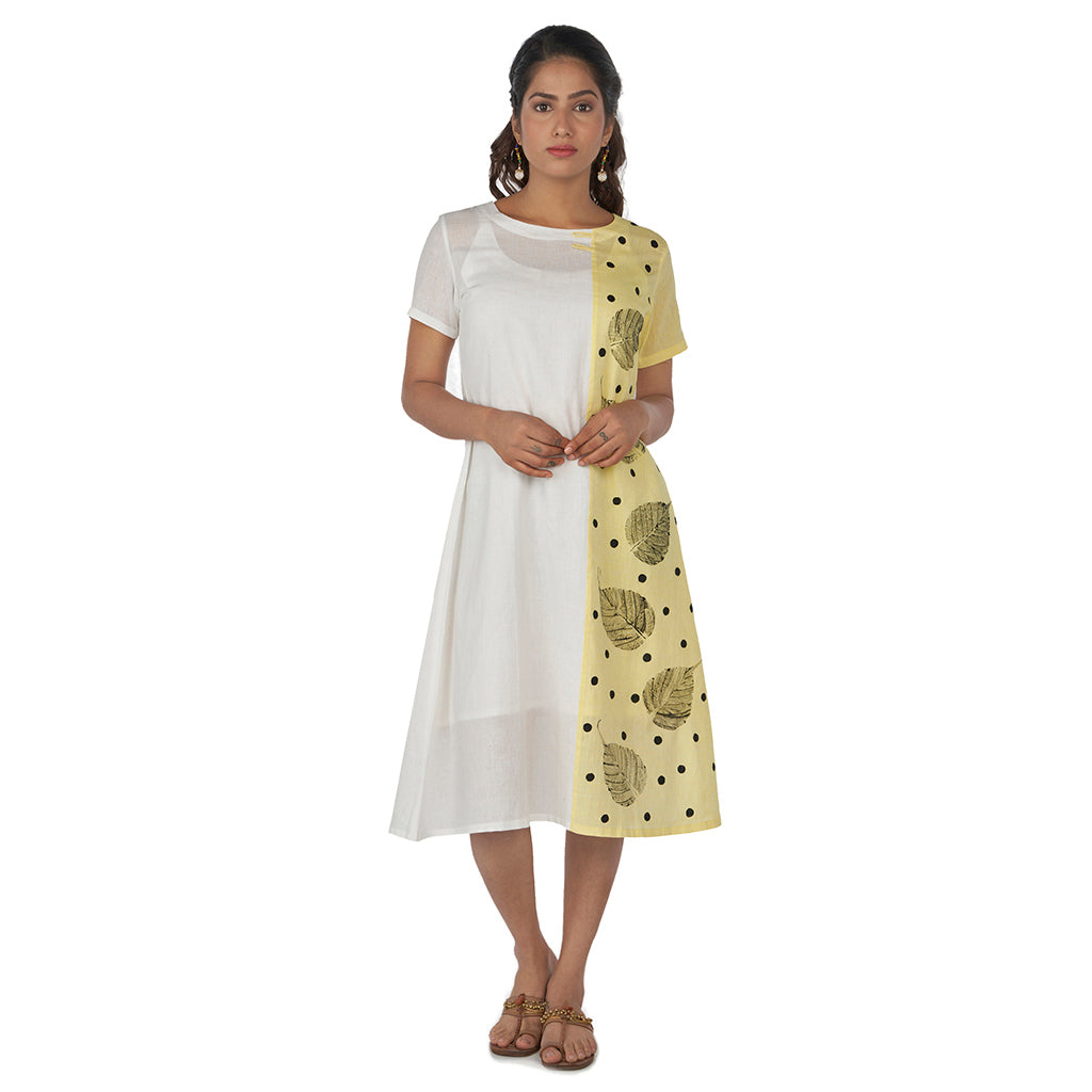 Half and half midi dress