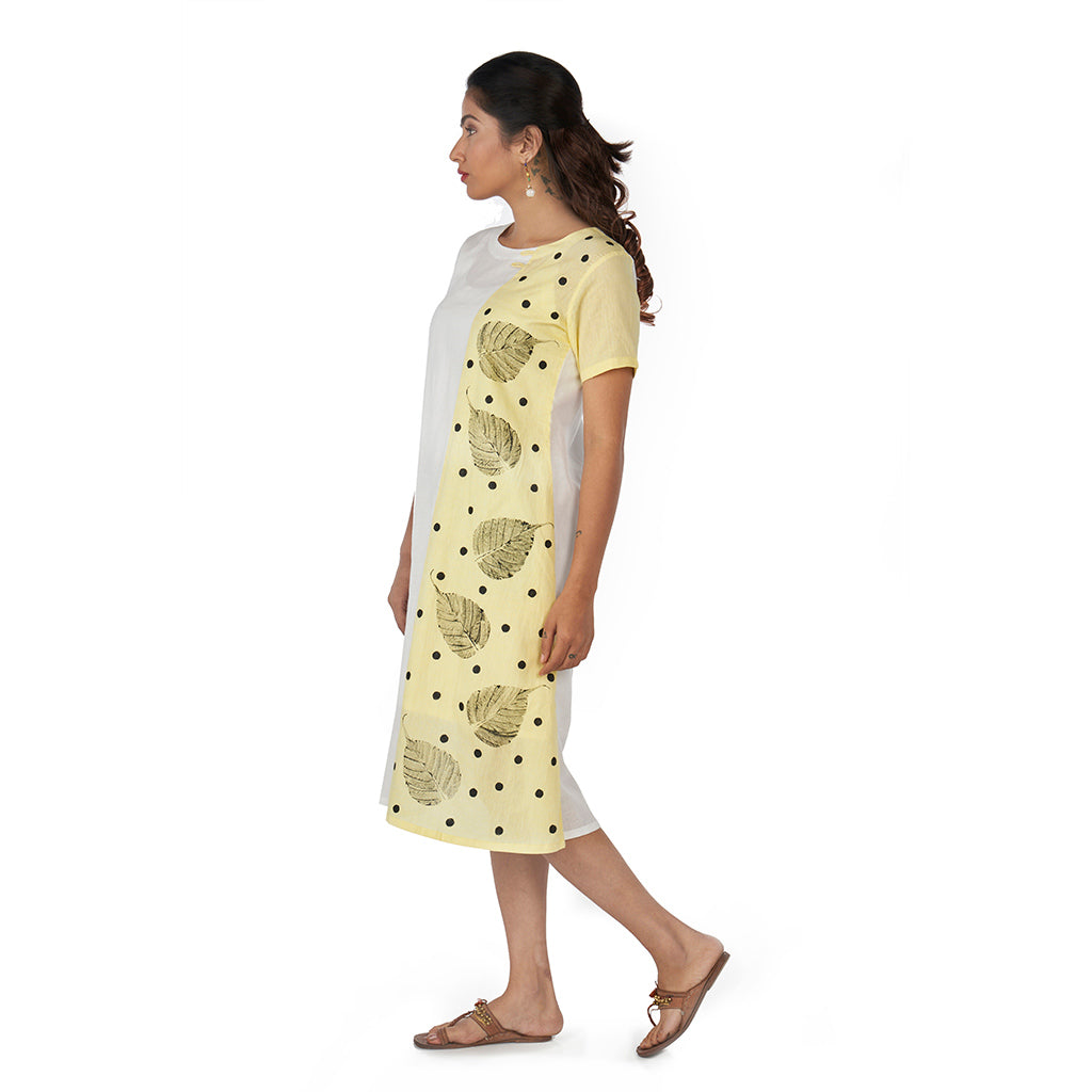 Half and half midi dress