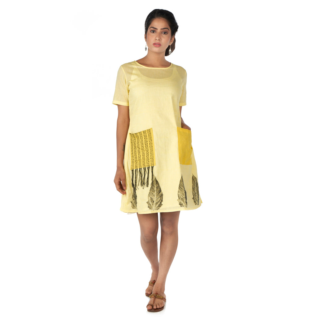 Patch pocket midi dress