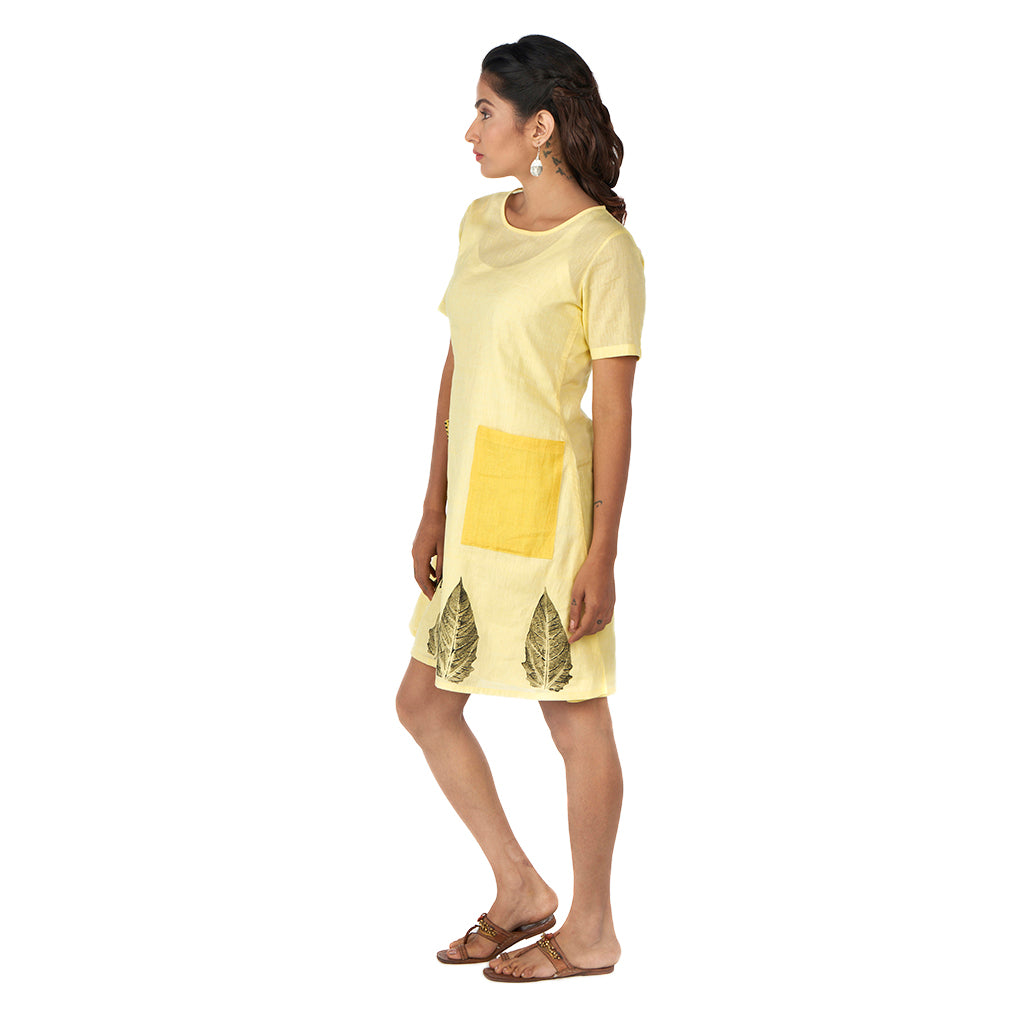 Patch pocket midi dress
