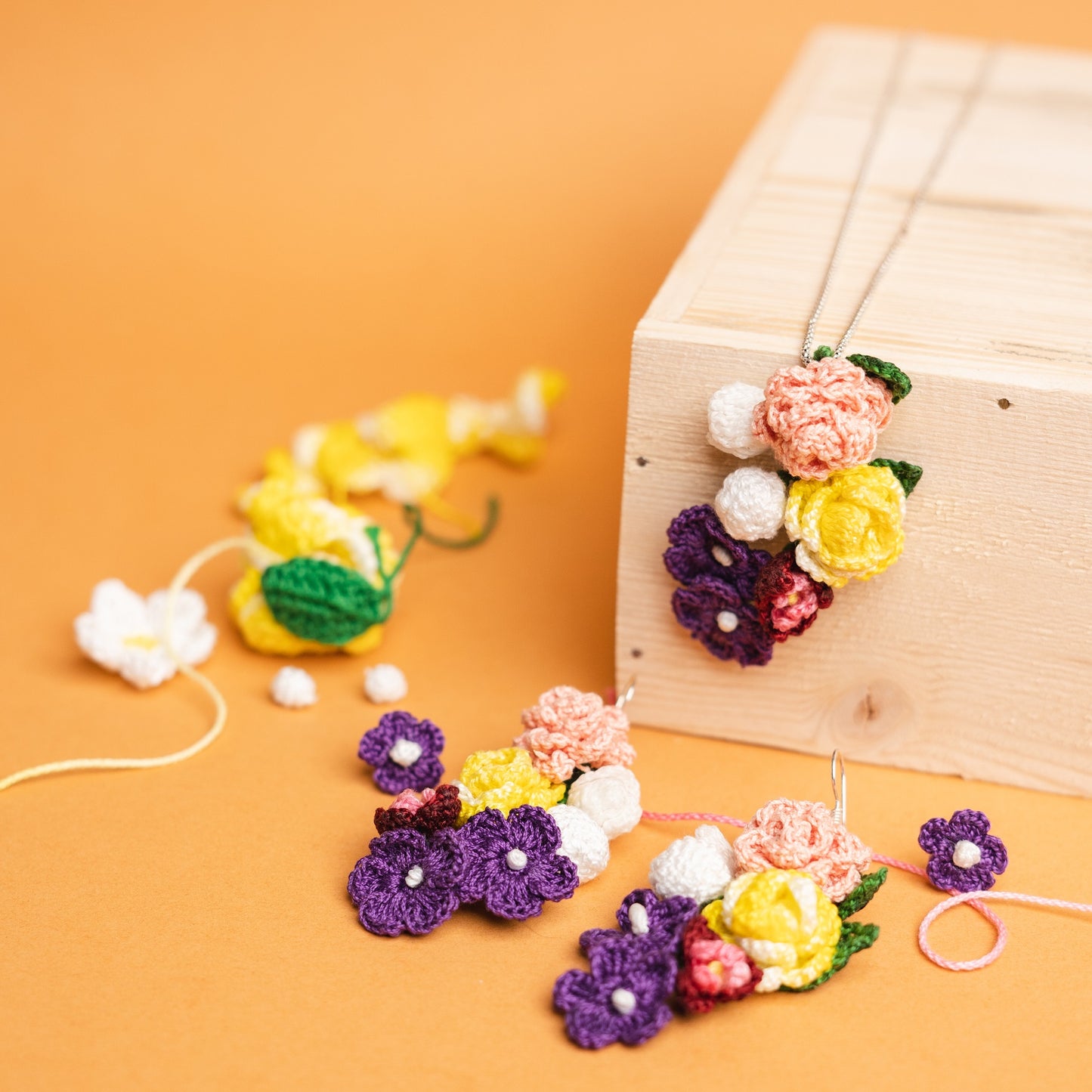 Peach and Purple flowers