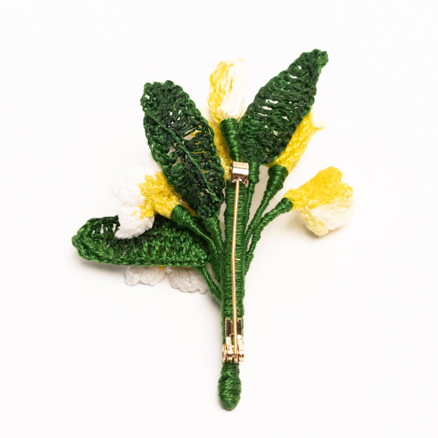 White flowers brooch