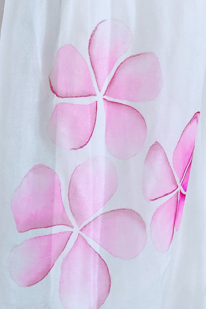 Organza hand painted frock dress