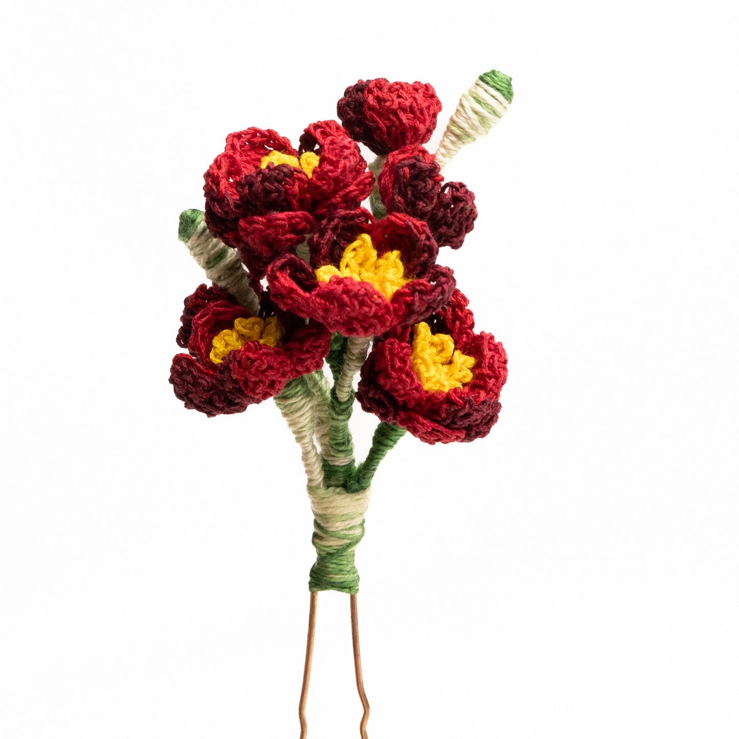 Maroon flowers juda pin