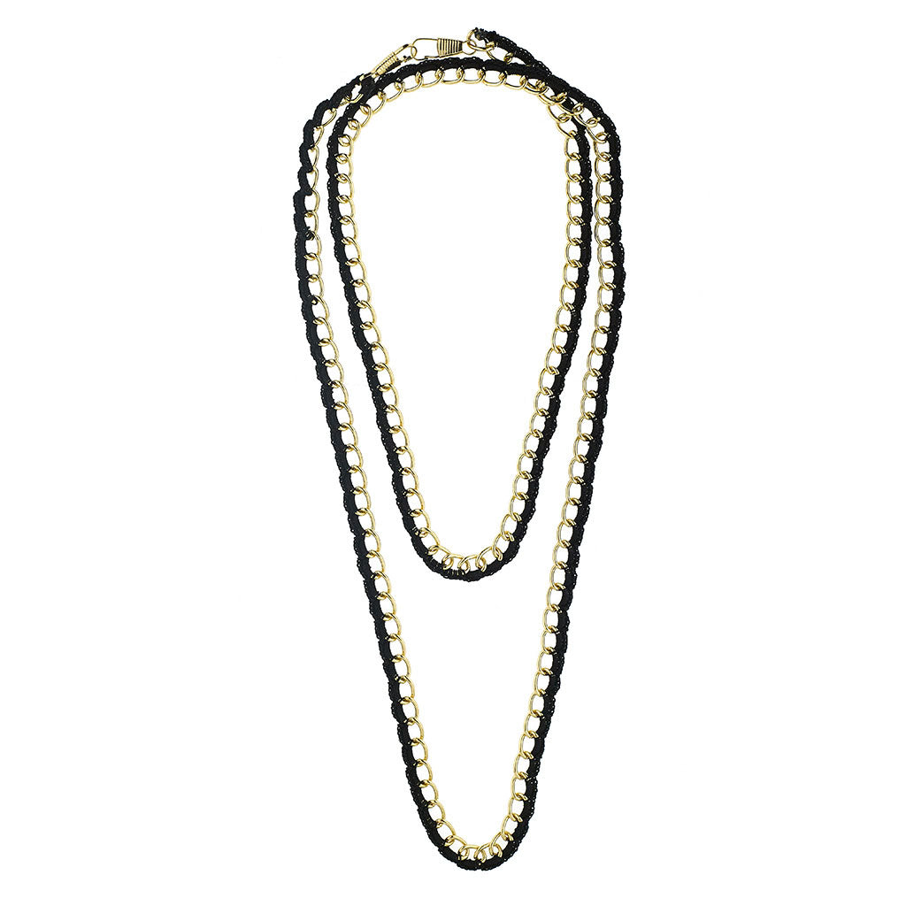 Black on golden chain