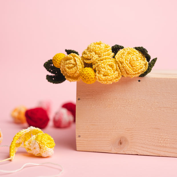 Yellow roses back clip