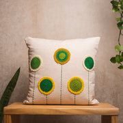 Crochet circles cushion cover - Beige