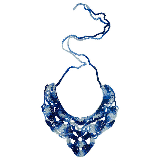 Multishade blue necklace