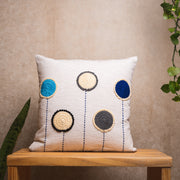 Crochet circles cushion cover - Ivory