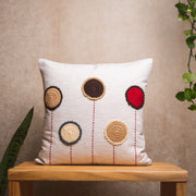 Crochet circles cushion cover - Ivory